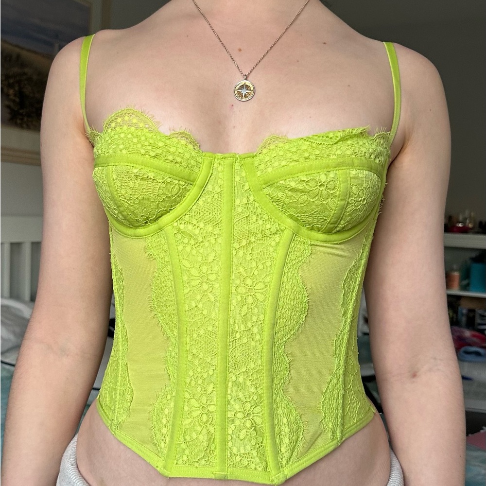 Urban Outfitters Neon Green Bustier
